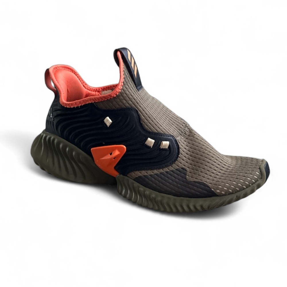 Adidas AlphaBounce Instinct CC M Olive Green Slip On Running Shoes Men's Sz 12